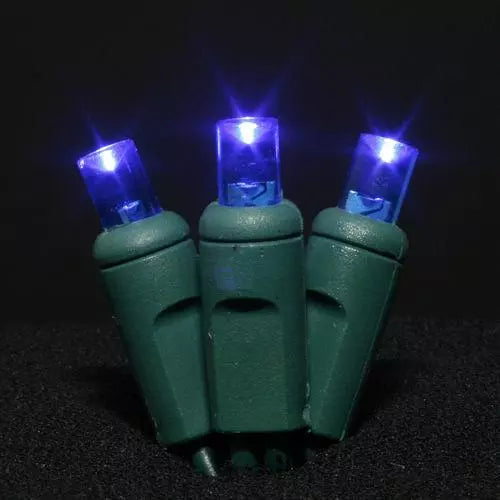 LED 70LT Polka Dot, 4" spacing, 23.7', green cord, UL, blue