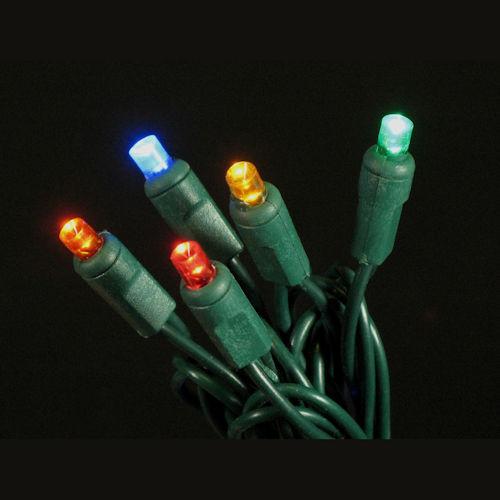 Sival LED 70LT Polka Dot (5mm) Christmas Light String - Green Wire (s), Warm White, 24-String Pack