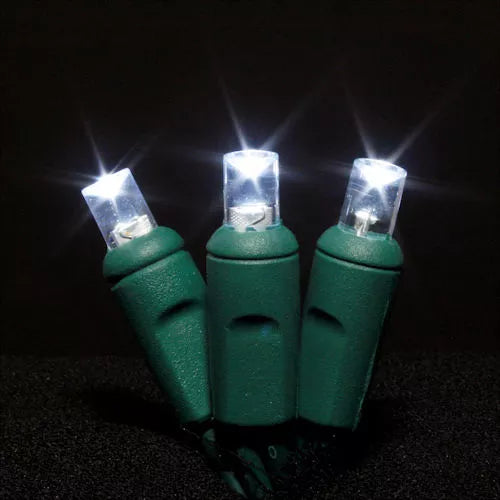LED 70LT Polka Dot, 4" 23.7', green cord, cool white bulbs,
