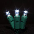 Sival LED polka dot 5mm Christmas string light 23.7 ft green cord, 70 cool white lights