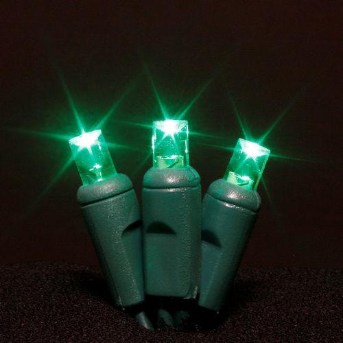 Sival LED 70LT Polka Dot (5mm) Christmas Light String - Green Wire (s), Soft Warm White (~2400K), 24-String Pack