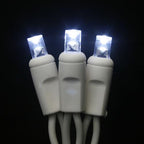Sival LED 70-Light Polka Dot (5mm) Christmas Light String, White Wire, Warm White, 24-Pack