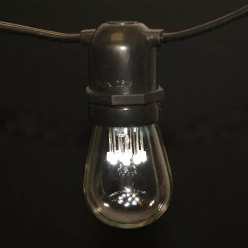 LED S14, glass, 0.8W, 9 LEDs, E27, 120V, cool white - (5 pac