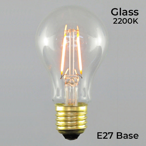 Sival LED Filament A19 Party Bulb, 2W, Clear - (Medium Base/E27), 100-Pack