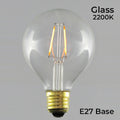 Sival LED Filament G80 Globe Bulb, 2W, Clear - (Medium Base/E27), 50-Pack