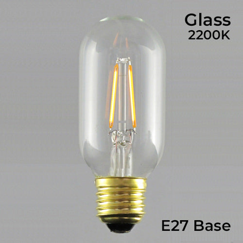 Sival LED Filament T14 Tubular Bulb, 2W, Clear - (Medium Base/E27), 25-Pack