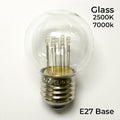 Sival LED G50 Globe Glass Party Bulb, 9 LEDs, 0.8W - Cool White or Warm White - (Medium Base/E27), 25-Pack
