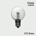 Sival LED G30 Globe Bulb, Glass, 0.6W - Warm White - (Candelabra Base/E12), 25-Pack