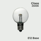 Sival LED G30 Globe Bulb, Glass, 0.6W - Warm White - (Candelabra Base/E12), 25-Pack