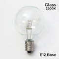 Sival LED G40 Globe Bulb, Glass, Warm White, 0.6W - (Candelabra Base/E12), 25-Pack