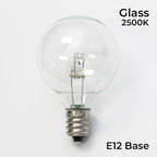 Sival LED G40 Globe Bulb, Glass, Warm White, 0.6W - (Candelabra Base/E12), 25-Pack