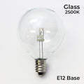 Sival LED G50 Globe Bulb, Glass, Warm White, 0.6W - (Candelabra Base/E12), 25-Pack