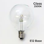 Sival LED G50 Globe Bulb, Glass, Warm White, 0.6W - (Candelabra Base/E12), 25-Pack