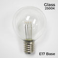 Sival LED G50 Glass Globe Bulb, Warm White, 0.6W - (Intermediate Base/E17), 25-Pack