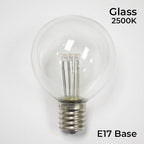 Sival LED G50 Glass Globe Bulb, Warm White, 0.6W - (Intermediate Base/E17), 25-Pack