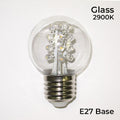 Sival LED G50 Globe Glass Party Bulb, 16 LEDs, 0.7W - Various Colors Available - (Medium Base/E27), Green, 25-Pack