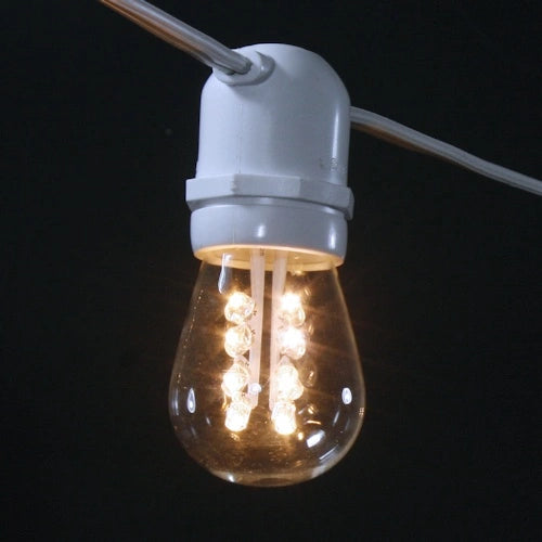LED S14, glass, 0.7W, 16 LEDs, E27, 120V, warm white - (5 pa