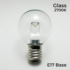 Sival LED Premium G40 Globe Glass Party Bulb, 2 SMD LEDs, 0.8W, Warm White (2700K) - (Intermediate Base/E17), 25-Pack