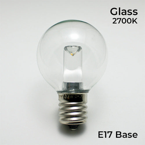 Sival LED Premium G40 Globe Glass Party Bulb, 2 SMD LEDs, 0.8W, Warm White (2700K) - (Intermediate Base/E17), 250-Pack