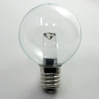 Sival LED Premium G50 Globe Smooth Plastic Party Bulb, 2 SMD LEDs, 0.8W, Warm White (2300K), E17 Intermediate Base, 25-Pack