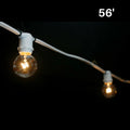 Sival heavy-duty string light 56 ft white wire, 45 in-line E17 sockets