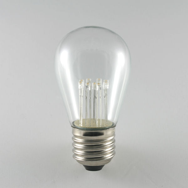 Sival LED S14 Glass Party Bulb, 9 LEDs, 0.8W - Cool White or Warm White - (Medium Base/E27), 250-Pack