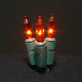 Sival mini string light 21.25 ft green cord, 50 amber bulbs