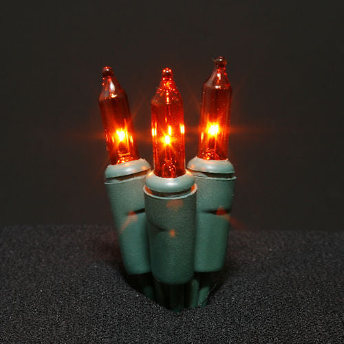 Sival Minilights with 100 Lights, 5" spacing - Green Wire (s), 1-String Pack