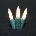 Sival mini string light 42 ft green wire, 100 frosted white bulbs
