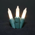 Sival mini string light 42 ft green wire, 100 frosted white bulbs
