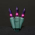 Sival mini string light 21.25 ft green wire, 50 purple bulbs