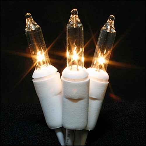 Icicle light string, 150LT, 27 drops, white cord, clear bulb