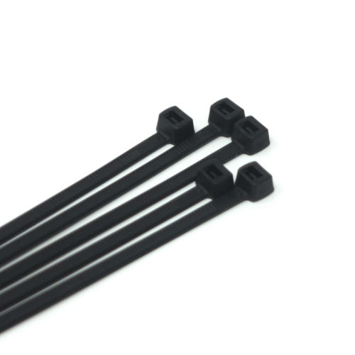 Sival Plastic Cable Zip Ties, Black or White, 8" long