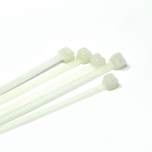 Sival Plastic Cable Zip Ties, Black or White, 8" long