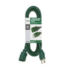 Sival 12' Outdoor Extension Cord, Green or White Wire Cord(s), 12-Pack