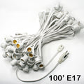 Sival commercial string light 100 ft black wire, E17 in-line sockets, PSI15100BK-4
