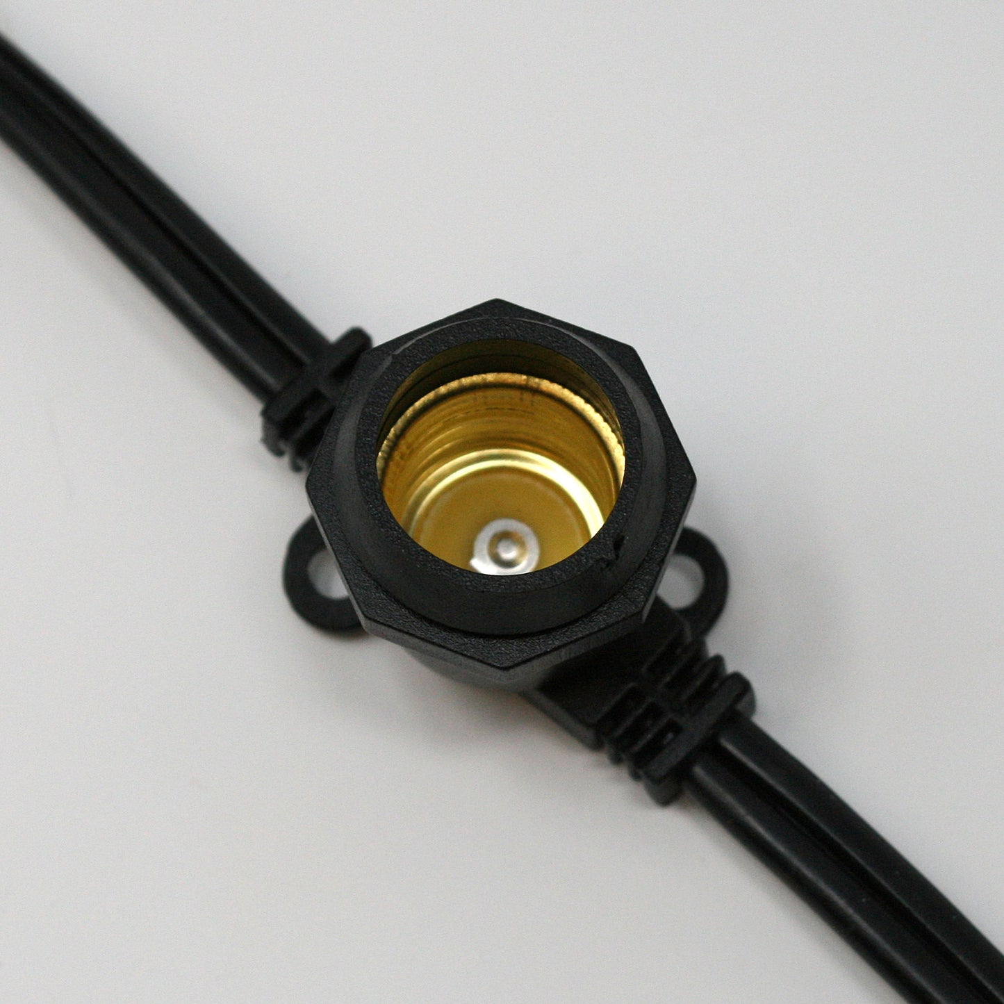 Sival Commercial-Grade Heavy-Duty Outdoor Bulk Spool, 330 ft, Candelabra Base (E12) - 330 Sockets, Black or White