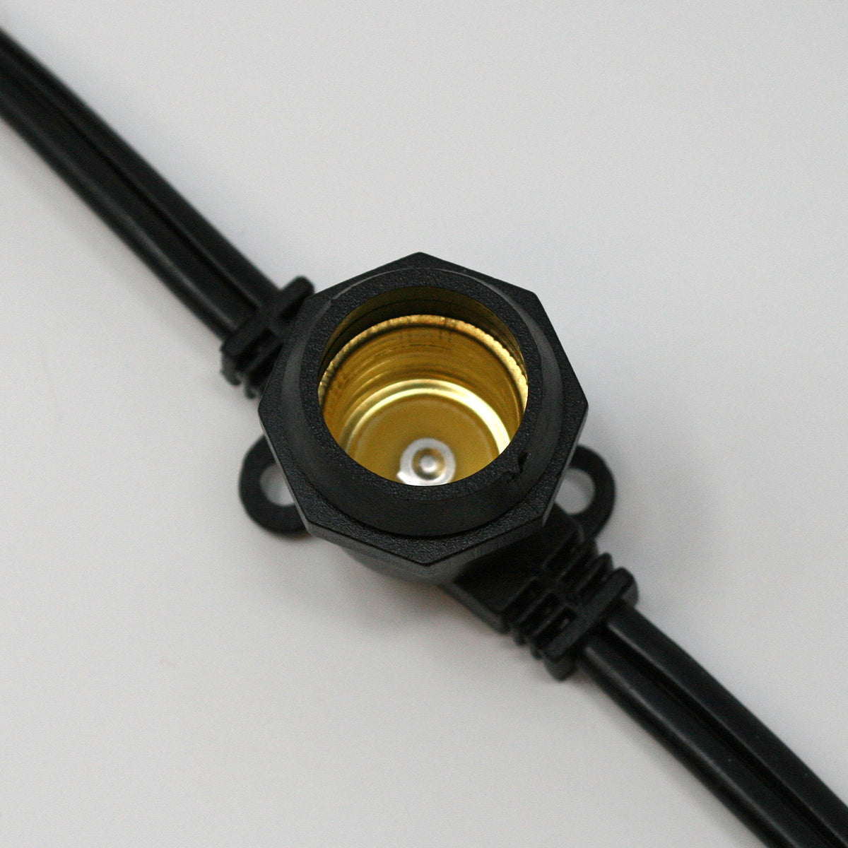 Sival Commercial-Grade Heavy-Duty Outdoor Bulk Spool, 330 ft, Candelabra Base (E12) - 330 Sockets, Black or White