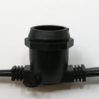 Sival Commercial-Grade Heavy-Duty Outdoor Bulk Spool, 330 ft, Candelabra Base (E12) - 330 Sockets, Black or White