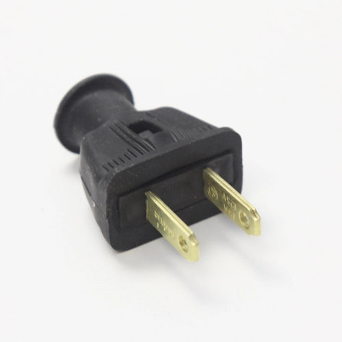 Male Rubber Plug, black, UL, 15 Amps