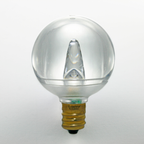 Sival LED G40 Smooth Plastic Globe Bulb, 2 SMD LEDs, 0.58W, Sun Warm White, E12 Candelabra Base, 25-Pack