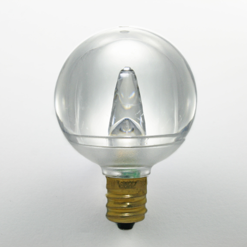 Sival LED G40 Smooth Plastic Globe Bulb, 2 SMD LEDs, 0.58W, Sun Warm White - (Candelabra Base/E12), 25-Pack