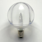 Sival LED G50 Smooth Plastic Globe Bulb, 2 SMD LEDs, 0.58W, Sun Warm White, E12 Candelabra Base, 250-Pack