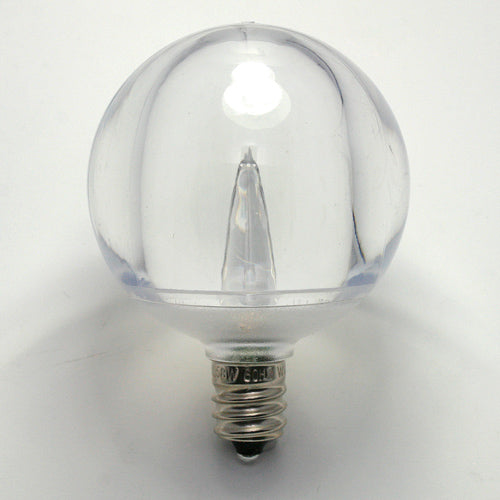 Sival LED G50 Smooth Plastic Globe Bulb, 2 SMD LEDs, 0.58W, Sun Warm White - (Candelabra Base/E12), 250-Pack
