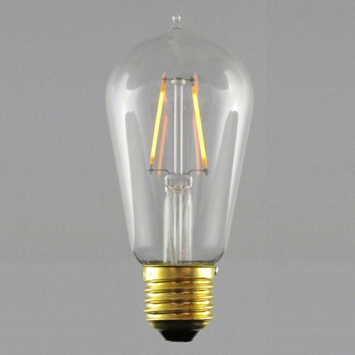 LED Filament Bulb, ST18, 2200K, clear, glass, E27, 2W - (10