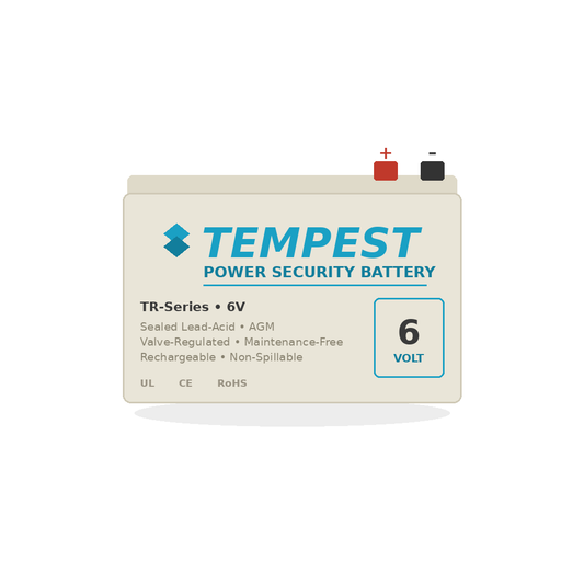 Tempest 6V sealed lead-acid AGM battery