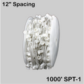 Sival C9 commercial Christmas light spool 1000 ft white wire, 1,000 E17 sockets