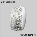 Sival C9 commercial Christmas light spool 1000 ft white wire, 500 E17 sockets