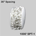 Sival C9 commercial Christmas light spool 1000 ft white wire, 333 E17 sockets