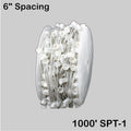 Sival C7 commercial Christmas light spool 1000 ft white wire, 2,000 E12 sockets, XSC1000W6